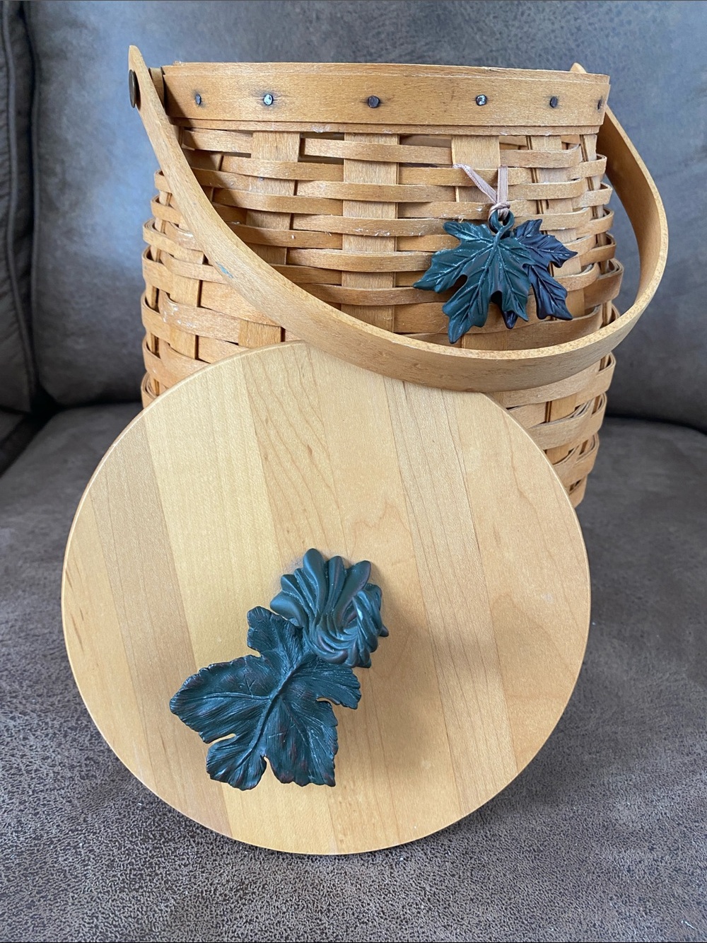 Longaberger Pumpkin Patch Basket with Wooden Lid